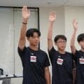 昨年優勝の青森CAが選手宣誓　全農全日本中学生カーリング選手権