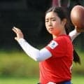 ２８年ロス五輪で初採用のフラッグフットボール日本代表が練習公開　女子ＱＢ磐田「メダル獲得を目指していきたい」