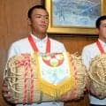 「全員の力あってこそ勝てる」　甲子園出場の鶴岡東が副知事らに抱負