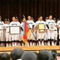 社の選手たちが壮行会で抱負　松下主将「チーム一丸で優勝めざす」