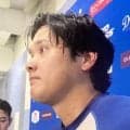 大谷翔平　左膝の回復を「待つしかない」　１０戦４５打席ぶり２３号など３安打３打点も投球再開に慎重　右上腕二頭筋も「１００ではもちろんない」