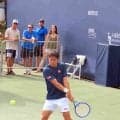 錦織圭　２回戦のホダル戦を前に約３０分　ショットの確認　動きは問題なし