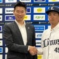 西武に2年ぶり復帰、若林楽人が会見「懐かしい球場」　巨人から異例の“出戻り”「必死にやるだけ」
