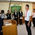 大分商の選手ら、知事に全国大会出場報告　平田主将「日本一めざす」
