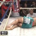 「結構モロ入った」左フックの“一撃”カウンターで“ぐにゃり” 1ラウンド終了間際の攻防に放送席驚き