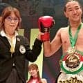 【KNOCK　OUT】福田海斗が首相撲からのひじ、ひざで竹内賢一に圧勝し「パパ勝ったよー」