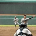 立正大淞南が甲子園練習　「広く感じた」「いい球を投げれた」