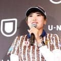 全英女子Ｖの桑木志帆「年間女王」「ロス五輪」…帰国会見で決意新た