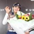 全英女子Ｖの桑木志帆「年間女王」「ロス五輪」…帰国会見で決意新た