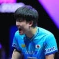 【卓球】張本智和３ゲーム連取！４連続得点で一気にリード広げ最後は相手のサーブミスで11－4