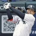 村上宗隆、一回に１８２キロ弾丸適時二塁打　初顔合わせ左腕から衝撃打に本拠地どよめく　試合は降雨中断