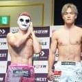 【RIZIN】元RISE王者の直樹がBD出身・細川一颯戦に向けジョーカーのマスクで登場