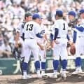 ５７年ぶり出場の横手は１０失点で完封負け　２度目出場でも甲子園初勝利ならず　先発・佐藤は１６１球の熱投　一塁アルプスの大応援団は大歓声で労う
