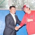 侍ジャパン・井口新監督が広島・新井監督と談笑　広島は「非常に若い選手が多い」１１月にはＵ２４主体で戦うアジアプロ野球チャンピオンシップも控える