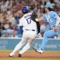 大谷翔平、挟殺プレーでタッチアウト　NHK解説は「わざと」を予想「その間に１点みたいな」