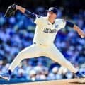 スクバルが移籍後初勝利の権利手に降板　初回大荒れから７回３失点と見事に立て直す　本拠地も悲鳴からスタオベへ　二回以降２桁１１Ｋの圧巻投球