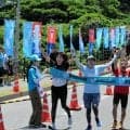 日韓ランナーらが対馬駆け抜ける　高橋尚子さんら招き国境マラソン