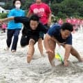 岩手で海の運動会「青春だ！」カヌーや球技　創立100年の山田高