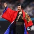 試合前に異例の歌舞伎パフォーマンス　片岡愛之助が圧巻連獅子＆早替わり披露　初ファーストピッチでは見事ノーバン「めちゃくちゃ緊張しました」新庄監督も笑顔で拍手