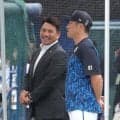 【侍ジャパン】井口監督、DeNA－中日戦の試合前練習を視察