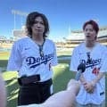 Number＿iがドジャース戦で始球式　岸優太が捕手・佐々木朗希へノーバン投球で沸かせる