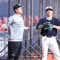 明石商の同級生　オリックス・来田とロッテ・中森が談笑　ともにプロの世界でも活躍