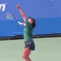 大坂なおみ　翌日の４回戦に向けサーブを中心に練習　世界２位のルバキナと対戦　４回戦は日本時間８日午前３時半以降