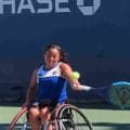 上地結衣　大会２連覇に王手　２０１６年リオ・パラ銀メダルのファンクートにストレート勝ち