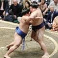 新三役の藤ノ川が難敵・義ノ富士から初白星　大相撲秋場所初日