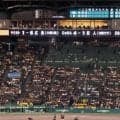 【阪神】甲子園の大型ビジョンで巨人が負けている途中経過が映され、猛虎党が拍手と歓声