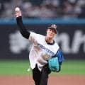 【日本ハム】小林陵侑が始球式「普通にご飯とか」打席の清宮幸太郎、捕手役の万波中正と親交