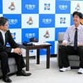 花巻東の萬谷選手、U18準優勝を報告　「まさか織田投手の後に」