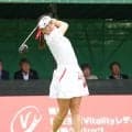 白のミニスカの河本結が執念バーディー…実況は「ゴルフの神様は見てましたね」国内女子第1日