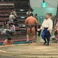 「え、鎮座してる」「えげつない存在感」大相撲、花道奥に“ただならぬ人影” 元人気力士の近影にファン騒然
