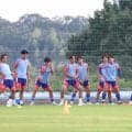 【サッカーＵ２１】第２節キルギス戦へ前日練習を実施　１８日から合流のＤＦ市原吏音ら汗を流す
