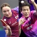 【卓球】伊藤美誠＆篠塚大登わずか１６分で初戦突破　東京五輪金メダル種目「めっちゃ楽しい」…アジア大会