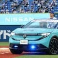 日産新リリーフカーがＤｅＮＡ－中日戦でお披露目　レイノルズ「すごくかっこいい」　若松「乗り心地がいい」