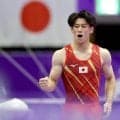 体操男子団体、銀メダル　アジア大会
