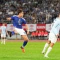 初招集の松木玖生が前半に初ゴール　サッカー日本対ウルグアイ戦速報