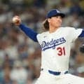５回まで無安打投球続けていたドジャースのタイラー・グラスノー、初安打を起点に先制点を献上