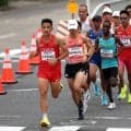 【陸上】男子マラソンがスタート　山下一貴が先頭を引っ張る