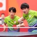 【卓球】張本智和＆篠塚大登組、日本男子44年ぶり決勝進出　崖っぷちから３ゲーム連取で大逆転
