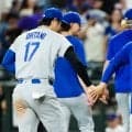 ド軍快勝の直後…大谷翔平＆山本由伸が“突如登場”　圧倒的な存在感、燦然と輝く「100」