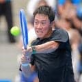 錦織圭　公開練習でまた抜きショット　観客を沸かせる　１回戦は世界８位が相手　木下グループ・ジャパンＯＰ　３０日開幕