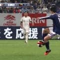 【日本代表】上田綺世の“神トラップ”に驚愕 鈴木彩艶が高速フィード→アウトサイドで完璧制御「うますぎやろ」「雨で難しいのに」