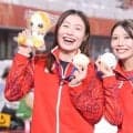 「凄すぎんか、この表彰台」「美女美女美女」アジア大会の陸上表彰台にネット反響　日本の人気ハードラー２人に中国１７５ｃｍ高身長美女“ハードルの女神”がズラリ「スタイル凄い」