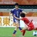 サッカー女子　３連覇狙う日本が１点リードで後半へ　２大会連続で北朝鮮との決勝　上野真実が技あり股抜きミドルで先制
