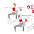脇腹を引き締める！ウエストを意識してひねりましょう
