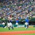 ユニがお似合い…元アイドルがスタンドに！「可愛いよー」　“ガチ応援”に注目「勝利の女神」