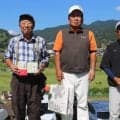 大口河川敷パークゴルフ場で富士山を見ながら６４人が熱戦を繰り広げる